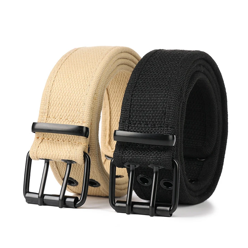 

Fashion Double Row Needle Buckle Woven Belt For Men Leisure Sports Outdoor Work Belt Pants Jeans Casual Decoration Belt Gifts