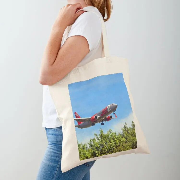 

Jet2.com approaching Birmingham airport Tote Bag tote bags men handbag Canvas stote bag Cloth bags
