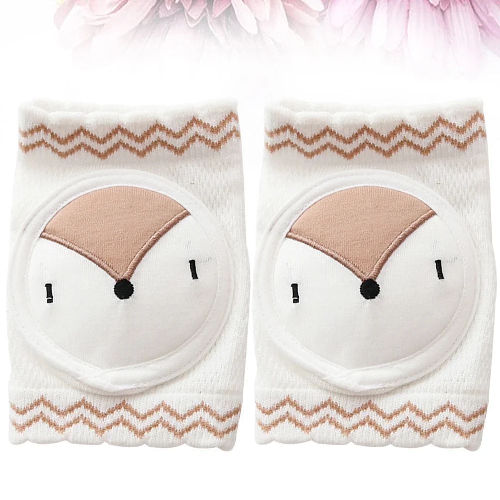 زوج واحد من جوارب الركبة خفيفة الوزن وقابلة للتنفس وحماية عالية المرونة للرضع بنمط الثعلب والقهوة الخفيفة #5