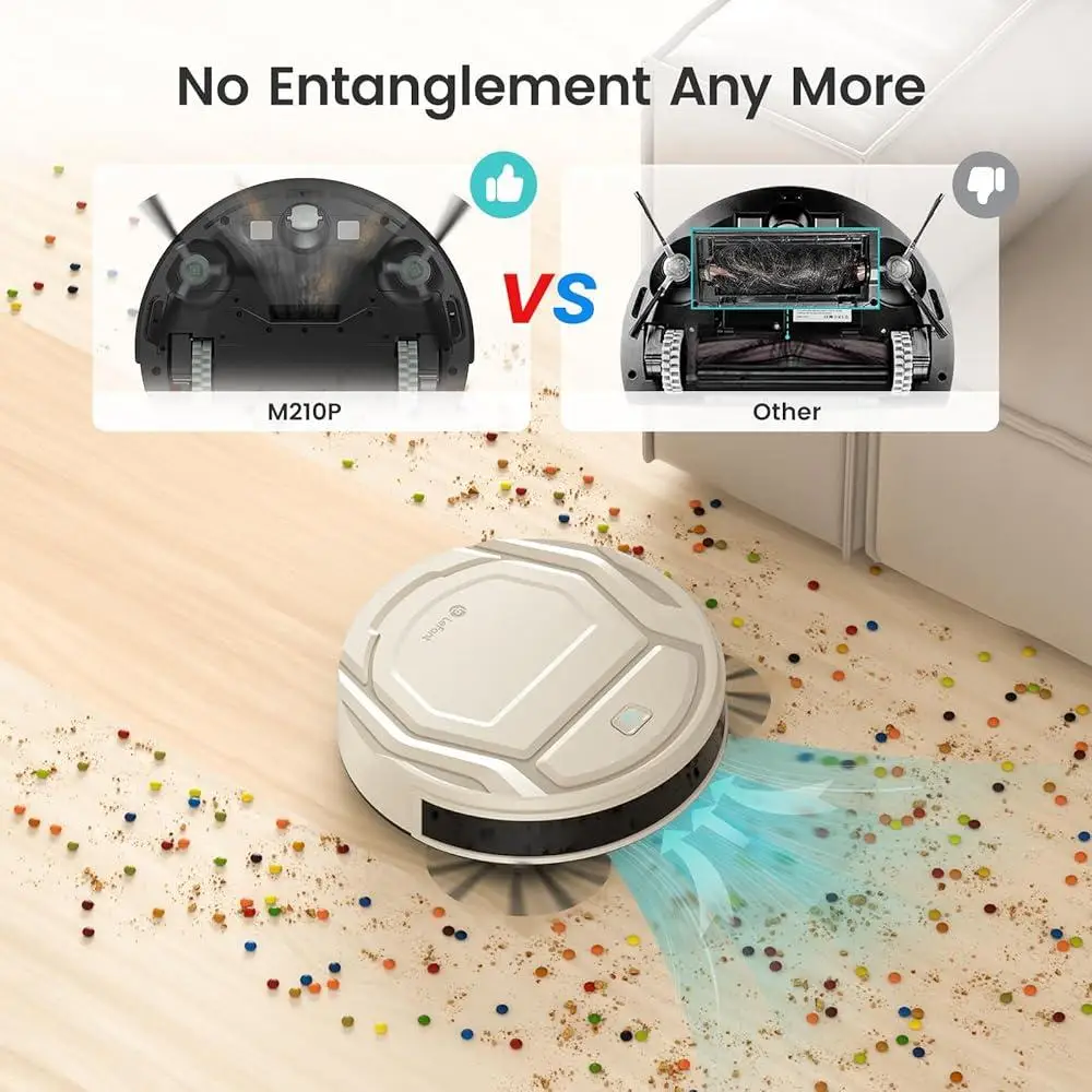 초박형 로봇 진공 청소기 강력한 흡입 2200Pa 여러 모드와 스마트 앱을 갖춘 조용한 자체 충전 애완 동물 헤어 클리너