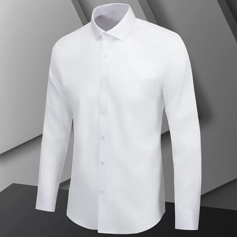 

2024 New Casual Shirts Cotton Soft Thin Mens Slim Fit Luxury Business Long Sleeve Shirt Male Lapels Outwear Streetwear