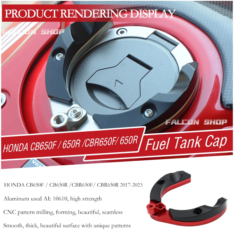 

Suitable for Honda CBR650R modified fuel tank cap 2017 2018 2019 2021 2022 2023 CBR650F/CB650R/CB650F