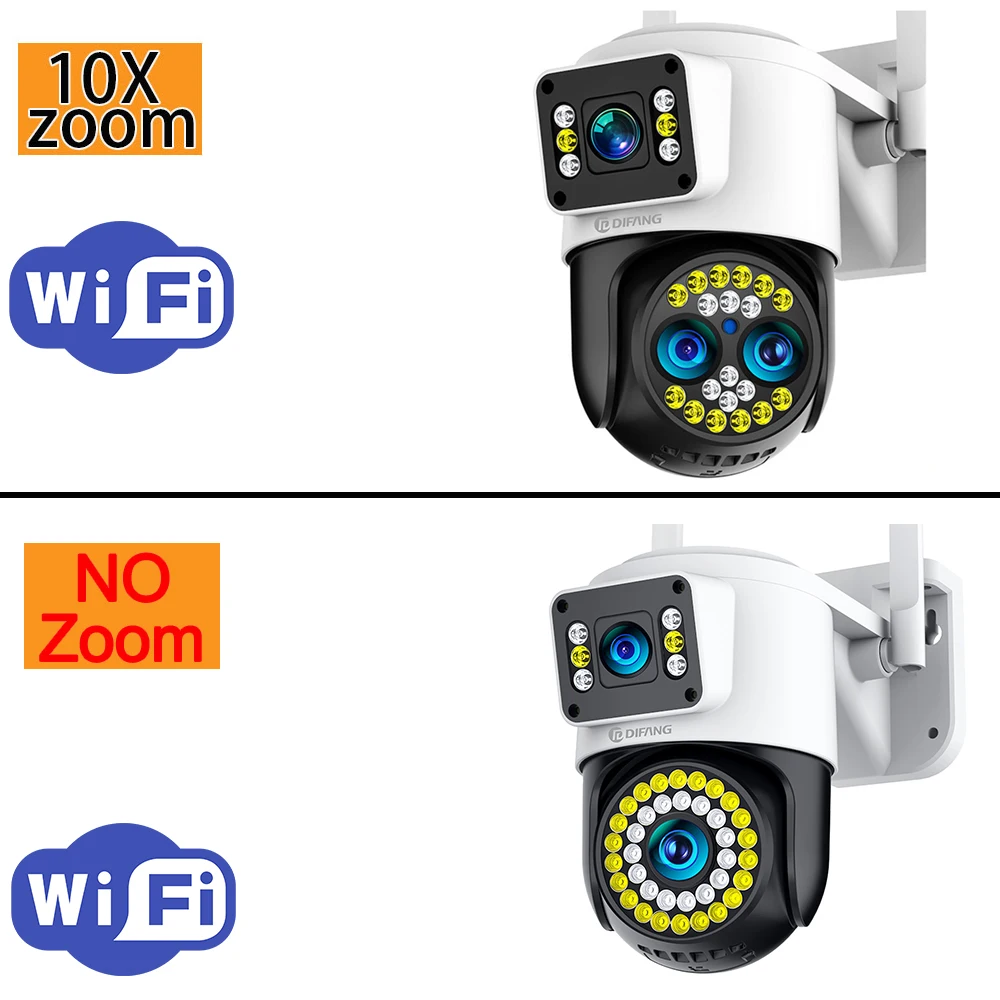 Imagem -02 - Difang Yoosee 8mp 10x Zoom Wifi Câmera de Segurança Externa Lentes Telas Áudio Bidirecional Detecção de Movimento Câmera ip Cctv sem Fio