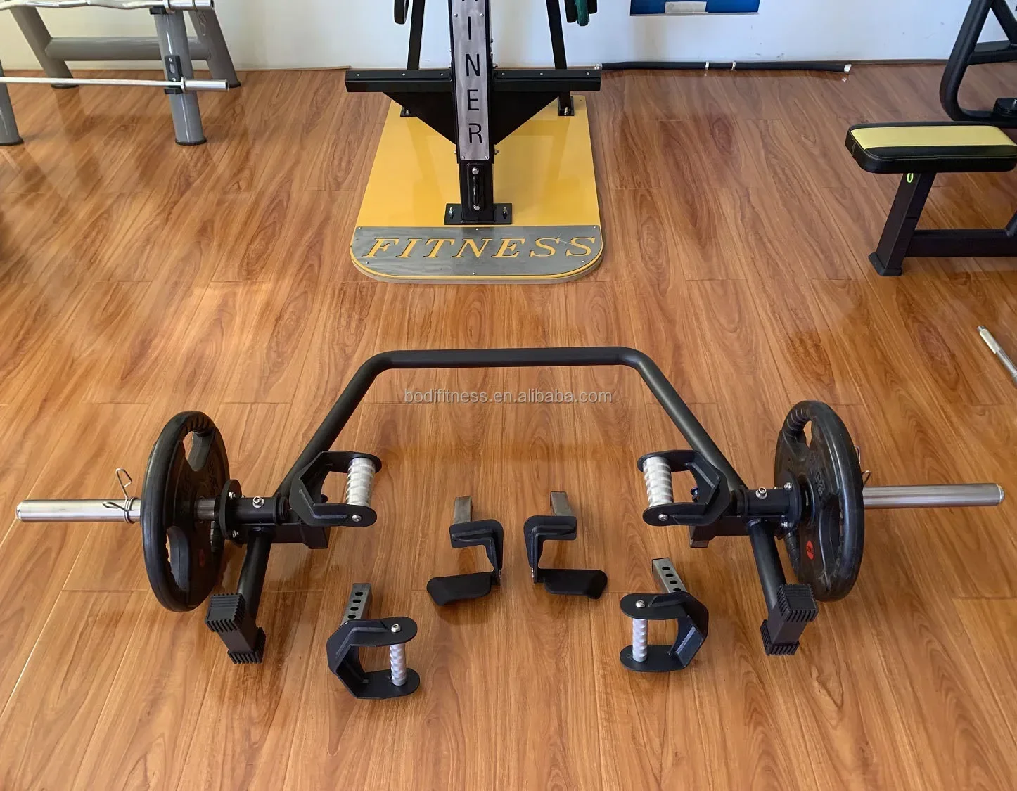 

Chrome Hex Barbell Trap Bar With Flat For Squat Deadlift And Shrug Adjustable Trap Bar/Squat Bar