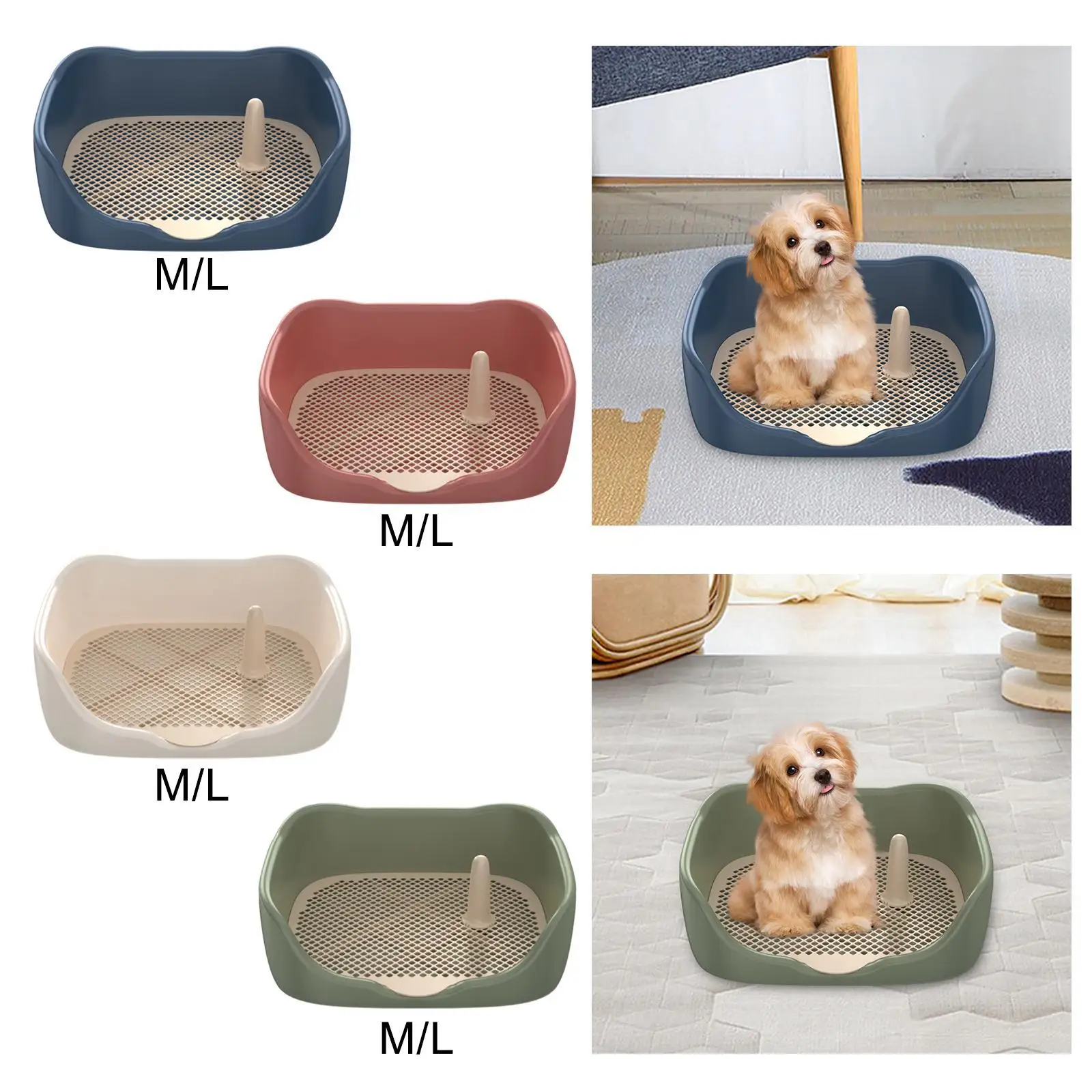 Bandeja sanitaria para perros pequeños - Plástico fácil de limpiar - imagen 3