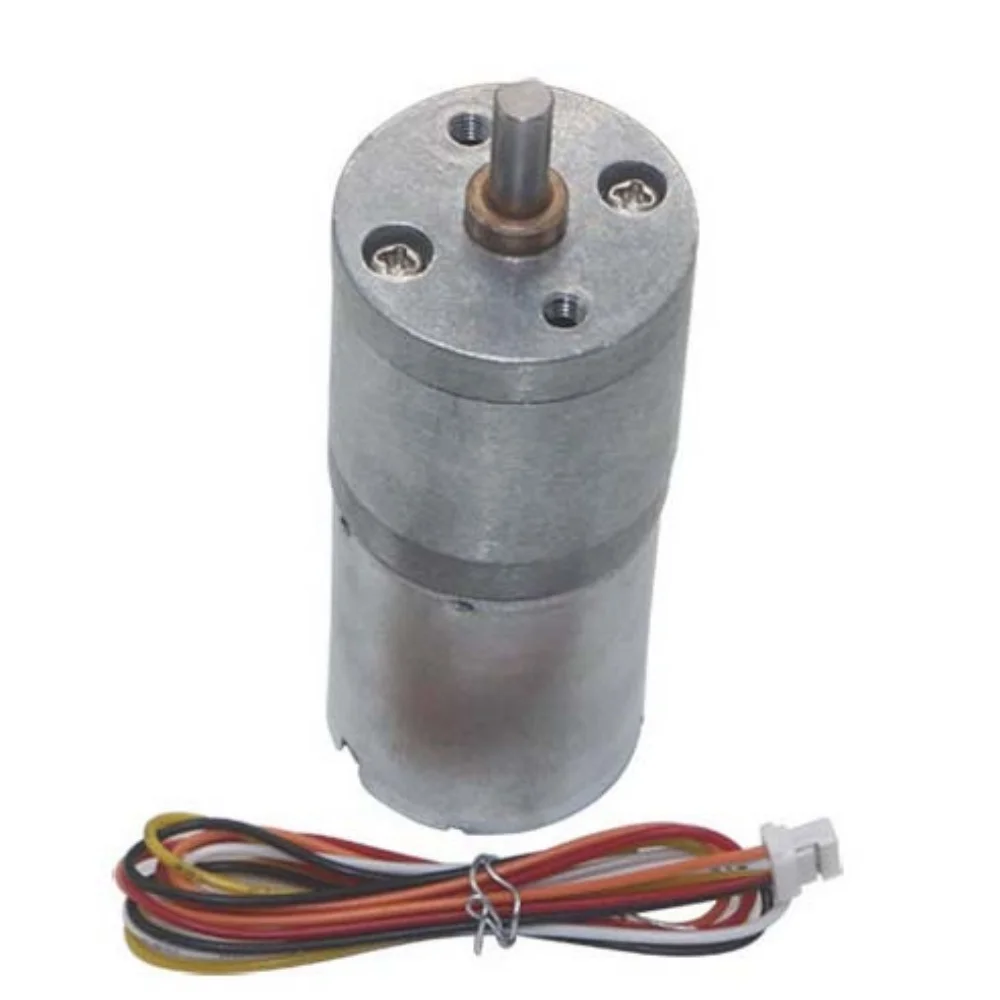 JGA25-2430 Micro Brushless Gear Motor DC 12V 24V Metal PWM Adjustable Speed High Torque Long Life Hall Encoder Gear Motor