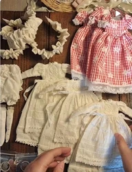 2026 7-piece set Dula Doll Clothes Dress Retro dress skirt Blythe Qbaby ob24 ob22 Headband socks, apron  Doll