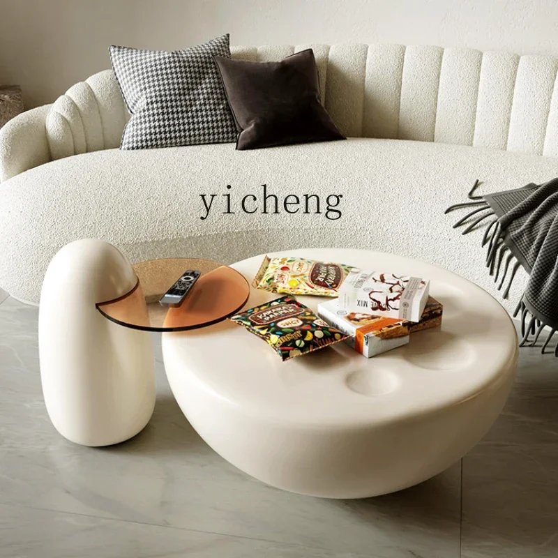 ZC Cream Wind Cat Claw Creative Round Size Combination Side Table Coffee Table Living Room Household