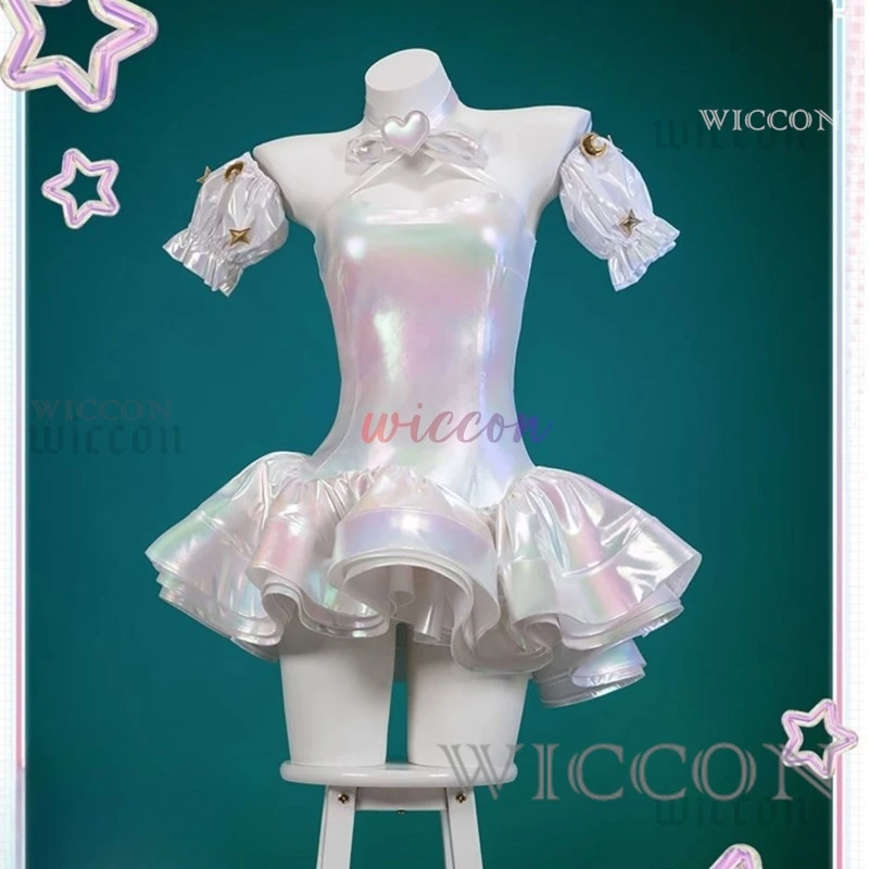 KAngel Cosplay Costume NEEDY GIRL surdose fantaisie anniversaire robe colorée surcharge Lolita tenue jupes Laser ruban perruque