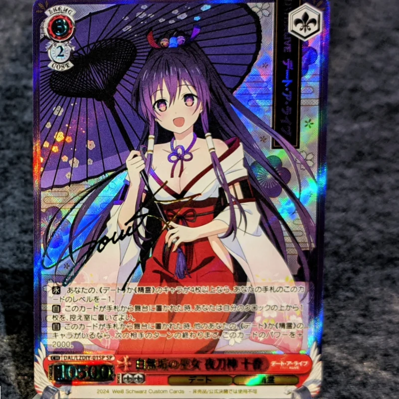 WS Cards ACG Girl DATE A LIVE Yatogami Tohka Tokisaki Kurumi Anime Game Characters DIY Collection Color Flash Cards Toys Gifts