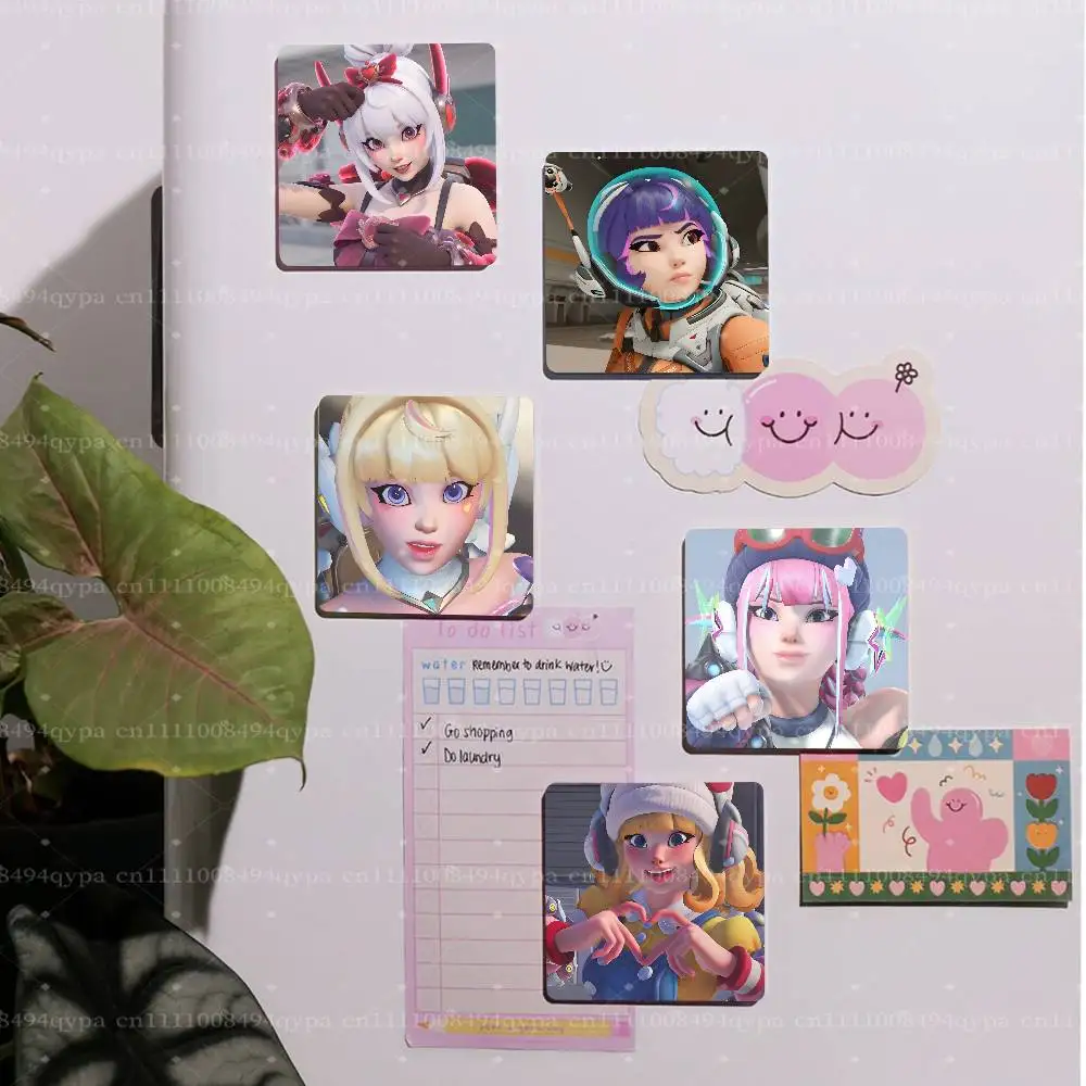 Juno O-Overwatch Square Fridge Magnet Custom Photo Magnetic Sticker for Refrigerator Home Kitchen, Souvenir Gift