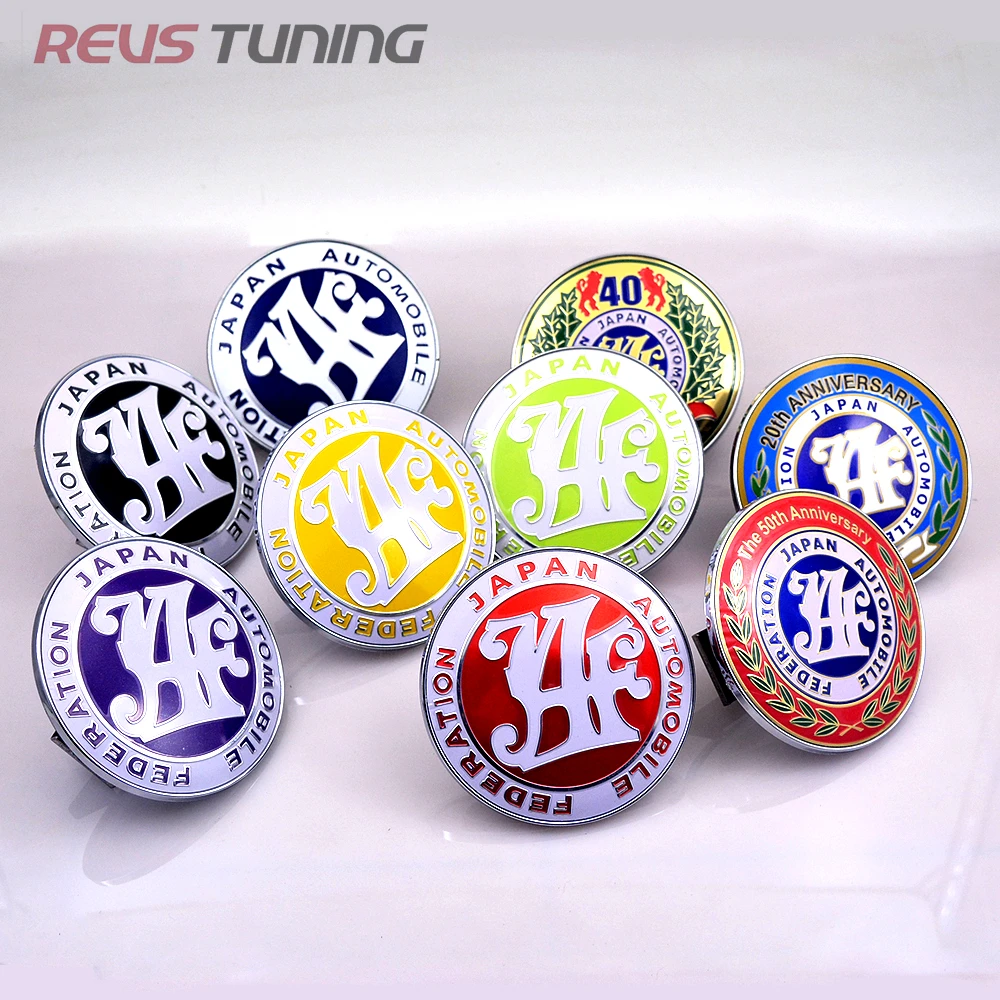 Universal 9CM 3D JDM Style Japan Automobile Federation JAF Decals Sticker Car Front Grill Grille Badge Emblem