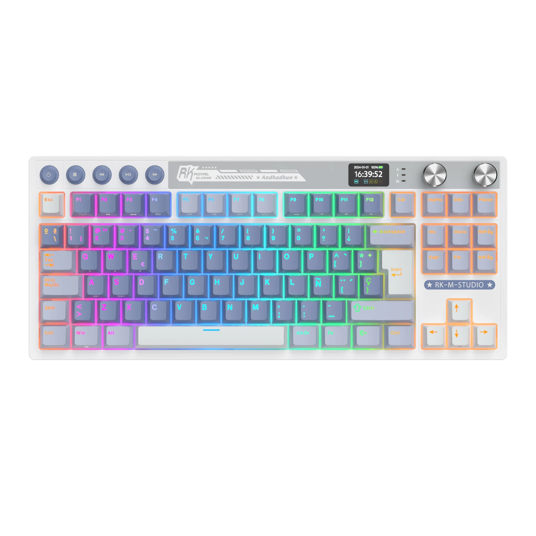RGB Kludge-ワイヤレスメカニカルゲーミングキーボード,Bluetooth