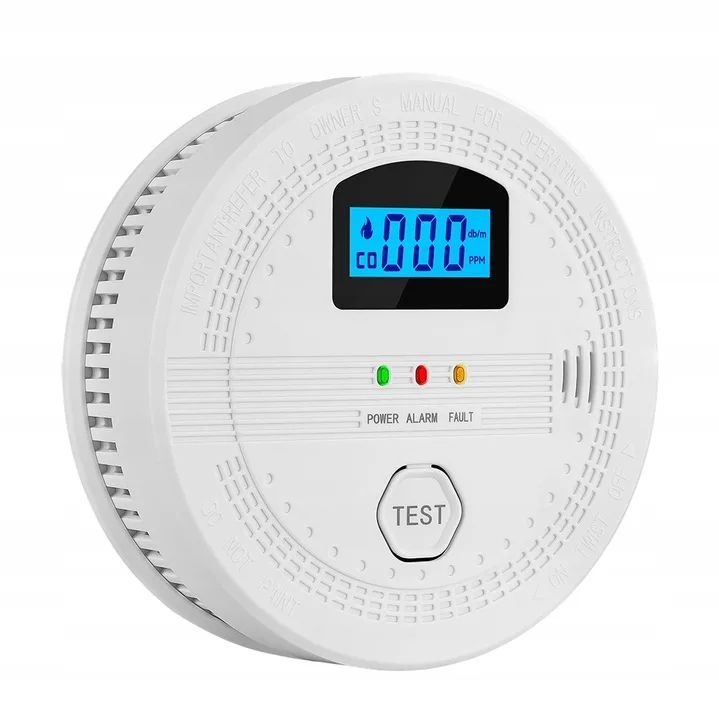 Allarme CO rilevatore autonomo di monossido di carbonio con display LCD Alimentato a batteria Certificato CE per uso domestico in cucina e ufficio