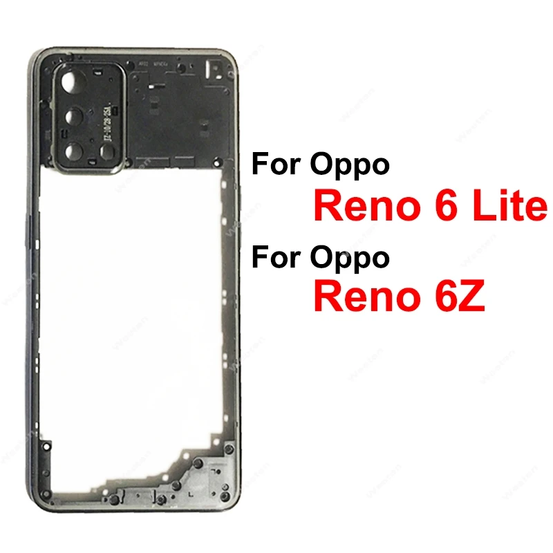 Middle Frame For OPPO Reno6 Lite Reno 6Z Middle Frame Housing Cover with Lens Frame Buttons Replacement