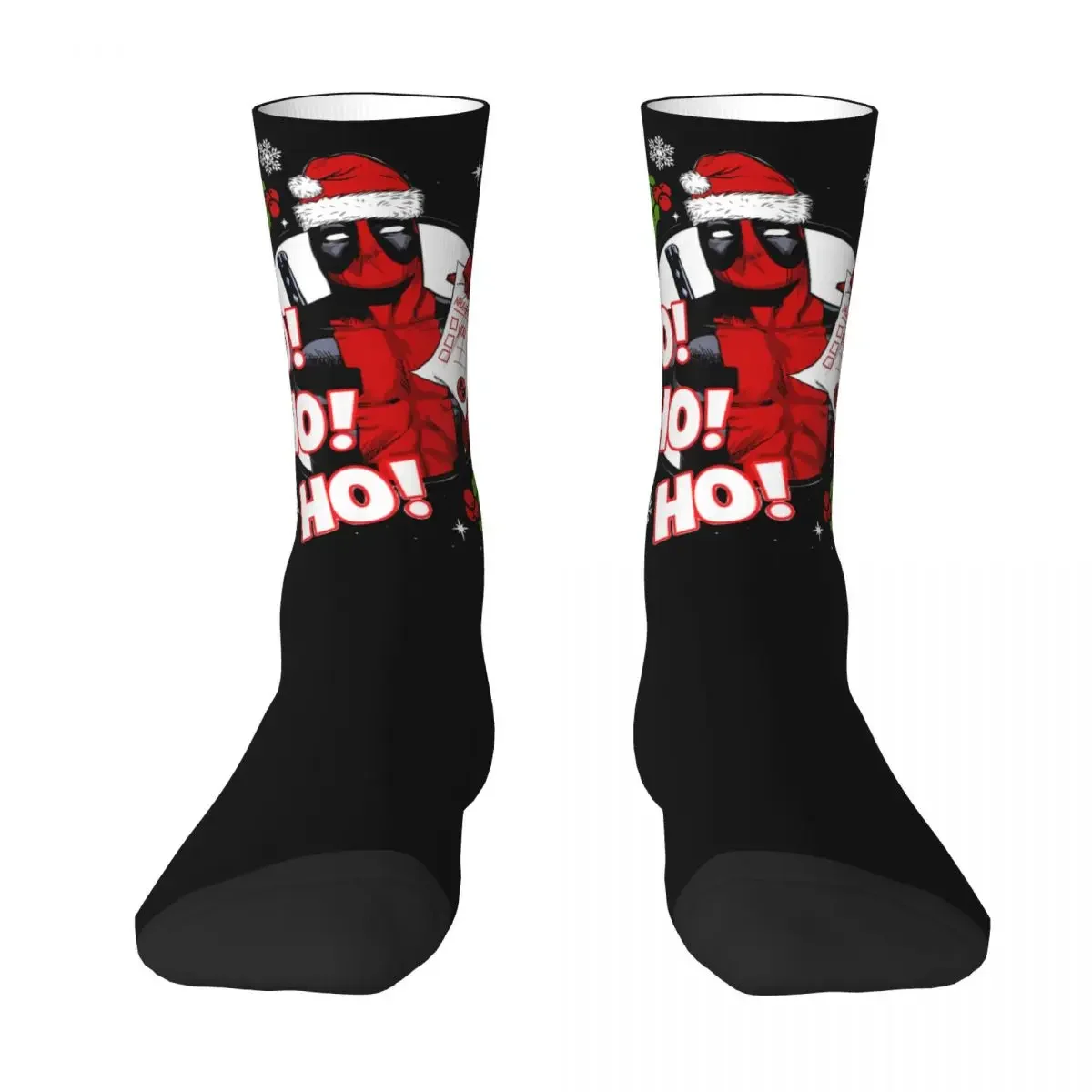 

Autumn Winter Funny Men's Women's Christmas Ho Ho Ho Socks Non-slip Basketball Socks