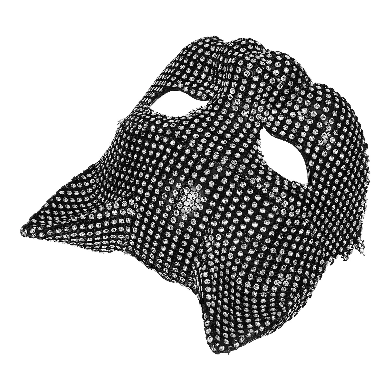 Rhinestone Cat Masquerade Mask Sparkly Reusable Party Cosplay Accessory Women Festival Mask Cat Masks Halloween Style Masks