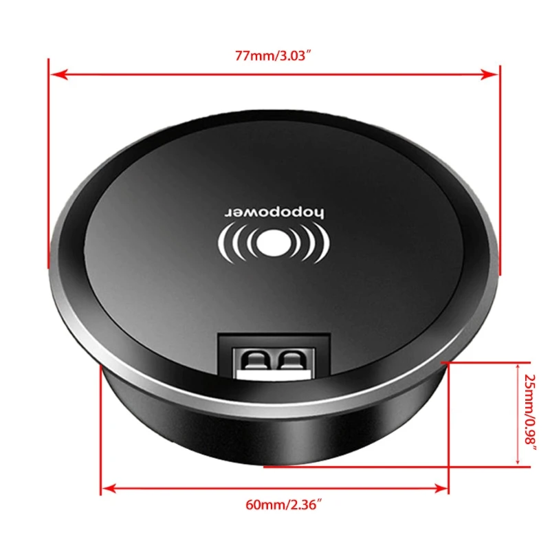 Wireless Charging Station Embedded Convenient Safe Desk Wireless Wireless Charging Pad Fast Wireless