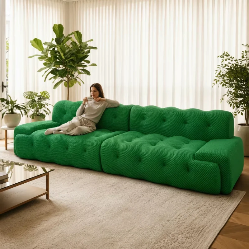 Commercial Hotel Cafe Luxury Durable Square Bench Compression Packaging Box Seat Villa Compression Sofa