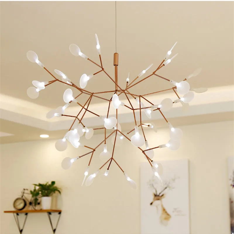 

Post Modern Tree Leaves Pendant Lamps Nodric Branches Design Hanging Lights For Living Dinning Room Bar Coffee Indoor Decorate