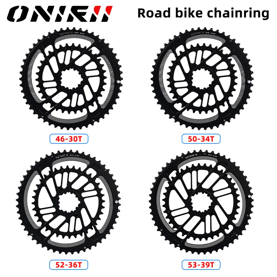Road Bike Chainring 46-30T 50-34T 52-36T 53-39T 3 Bolt Direct