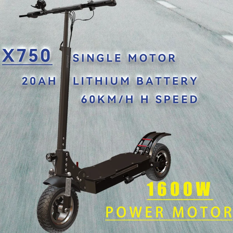 Electirc Scooter 1600W Rear Motor E Scooter 20AH Lithium Battery Trottinettes Electriques 60KM/H Max Speed