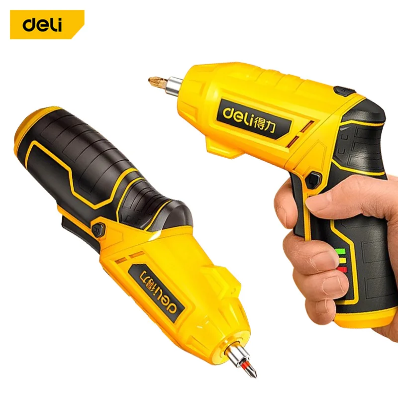 Deli 4V Power Tools Household Maintenance Repair 1500mAh Lithium Battery Household Electric Drill Rotated Cordless Screwdriver