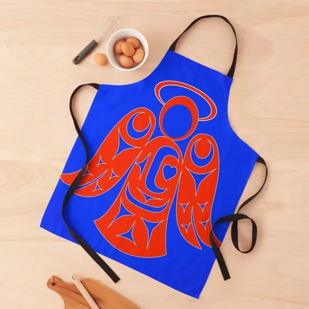 Angel - Blue/Red Apron Restaurant Kitchen Equipment professional kitchen For Girl Apron