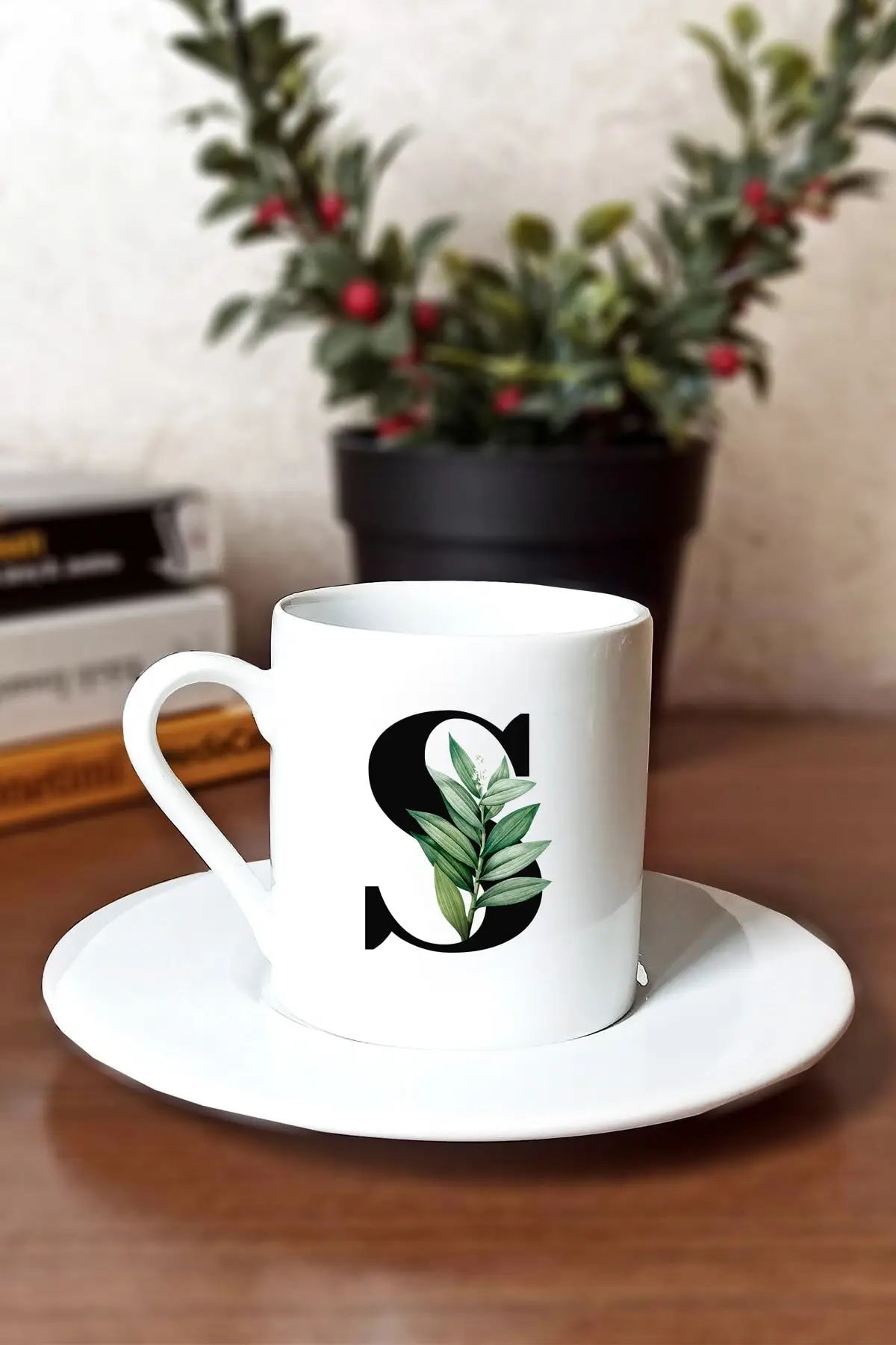 DOLBOVI S letter letter printed coffee cup handmade espresso cup