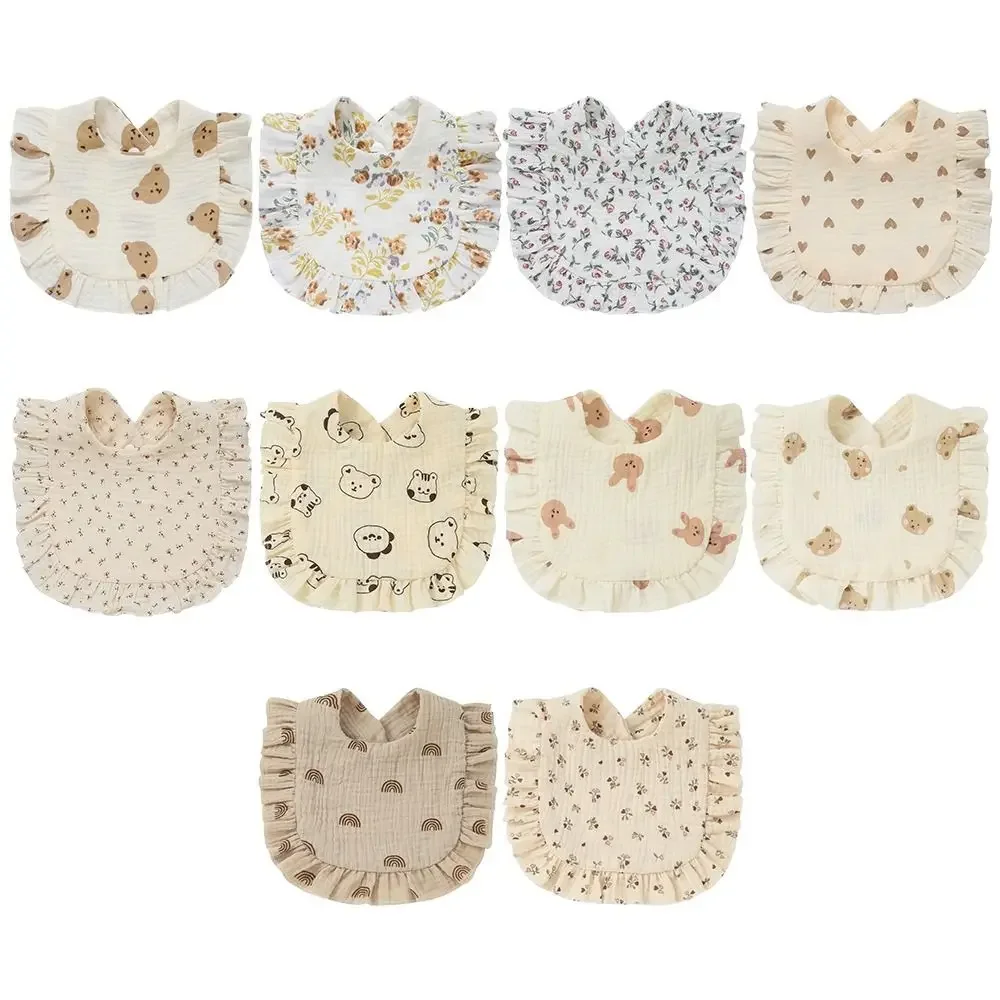 

Portable Cotton Newborn Bibs Soft Material Absorbent Infant Burp Cloths Colorful Drool Bandana 0-24 Months