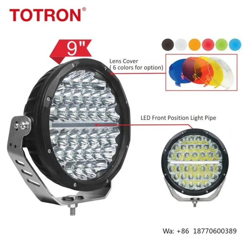 102W 9 Inch Brightest LED Driving Lights Auto Car Light Accessories for Cars Truck for Night Driving