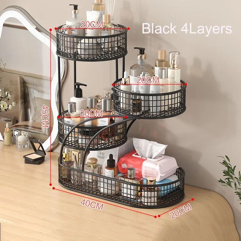 Multi Layer Shelf Cosmetics Storage Rack Desktop Organizer Kitchen Vegetable and Fruit Tool Dormitory Dress Desktop Storage Rack
