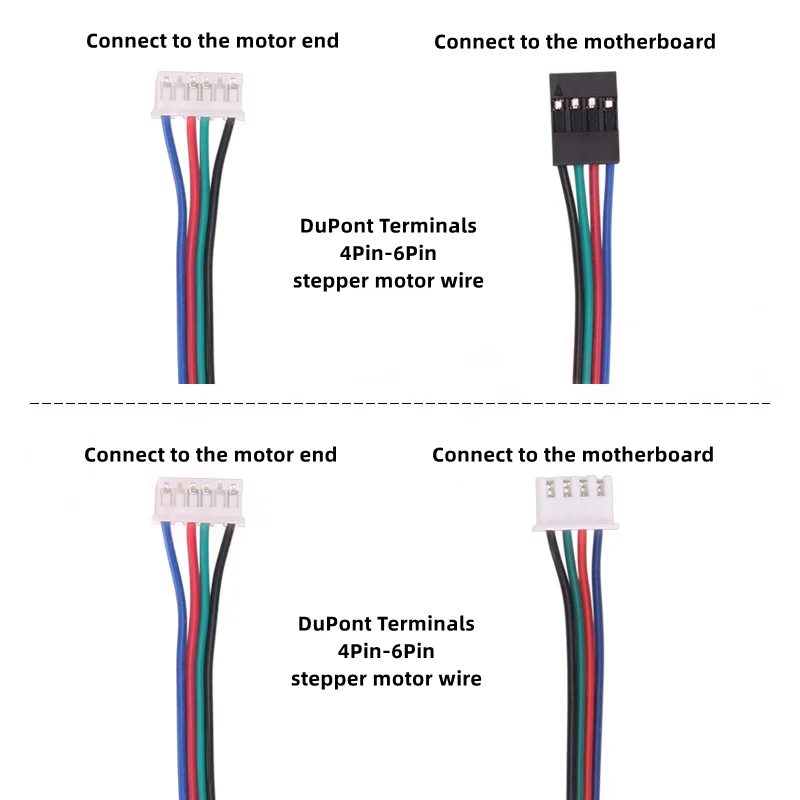 XH2.54 Terminal Lijn 42 Stappenmotor Lijn Dupont Hoofd 3D Printer Accessoires 4Pin-6Pin 100Cm Stappenmotor Kabel Dubbele Termina