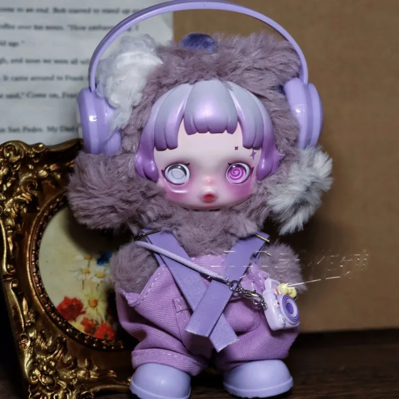 10 cm Mini-Puppe für Skullpanda V3 Kleidung You Found Me Series Ratty Bear Lila Kleid Ersatzpuppe Outfit Zubehör Geschenke