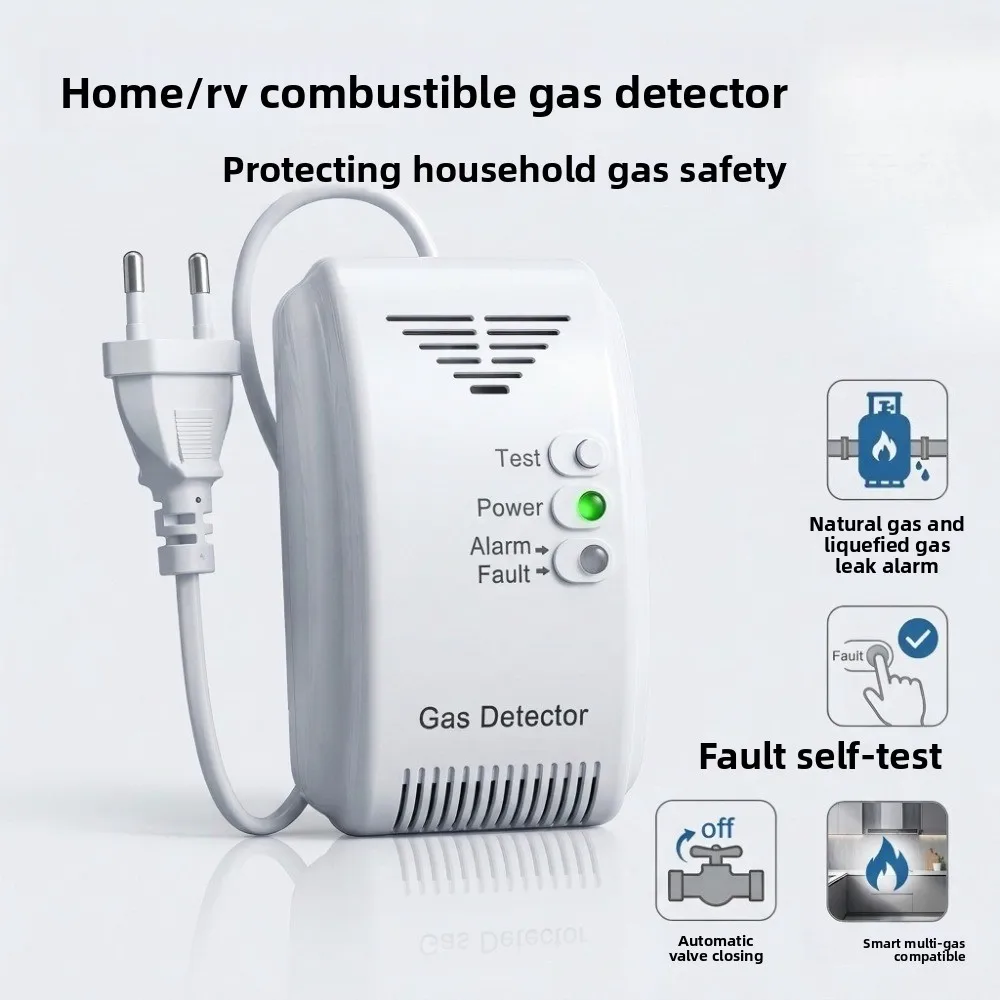 12V DC Gas Alarm Sensor Leakage Alarm Detector Natural Gas LPG LNG Liquefied Gas LED Flash For RV Car Safety Use
