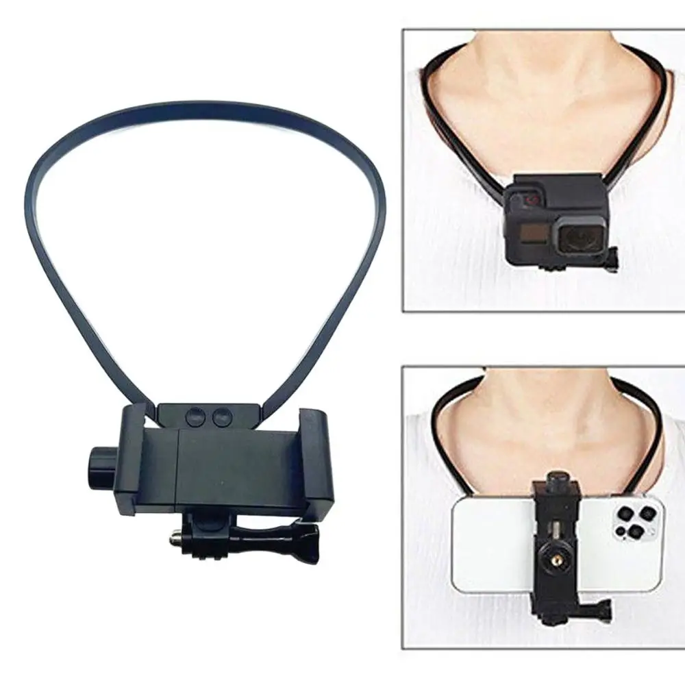 

Регулируемая подставка для телефона на шею, подвеска с защитой от сотрясений, ожерелье, ремешок для поддержки, съемка видеоблогов для Go Pro Hero/Insta360