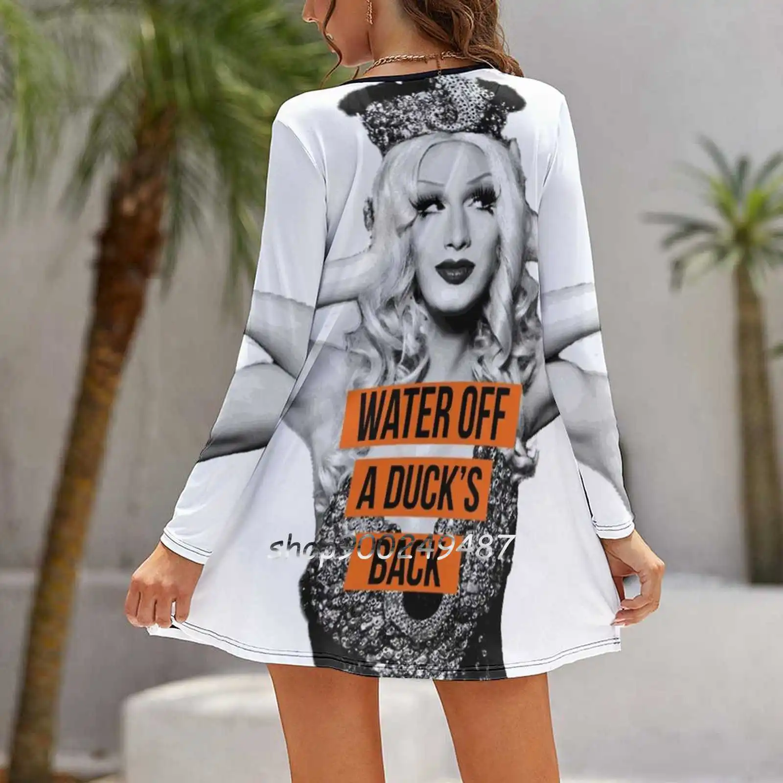 Jinx &Lt ; 3 Women Spring Autumn Long Sleeve Dress Female Casual Dress Water Off A Ducks Back Jinkx Monsoon Rupauls Drag Race