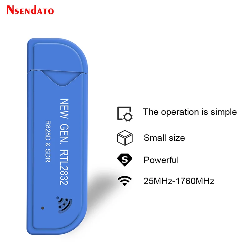 Sintonizador de TV Digital RTL2832U y R828D SDR USB2.0, 25 MHz a 1760 MHz, A300U, FM, SDR, receptor de TV Dongle con antena para Windows