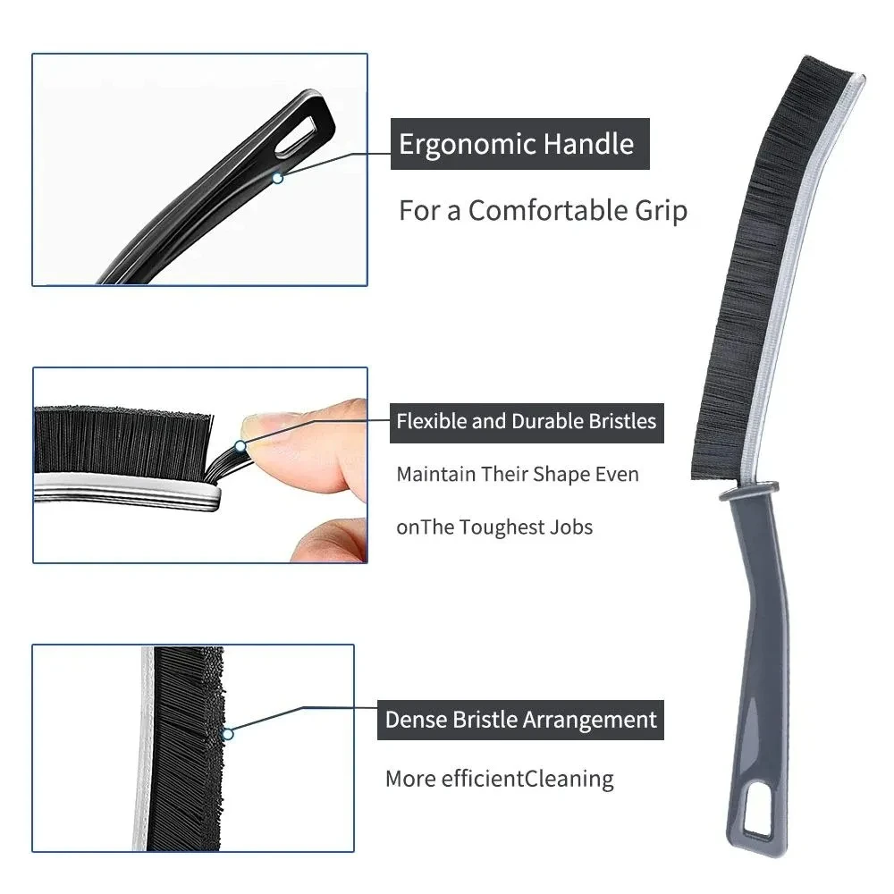 3pcs Durable Grout Gap Cleaning Brush Kitchen Toilet Tile Joints Dead Angle Hard Bristle Cleaner Brushes for Shower Floor Line image 4