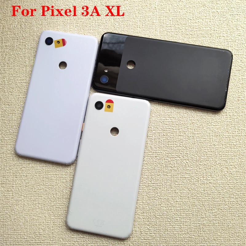 Coque arrière de remplacement pour Google Pixel 3A XL G020C avec cadre d'objectif d'appareil photo et logo