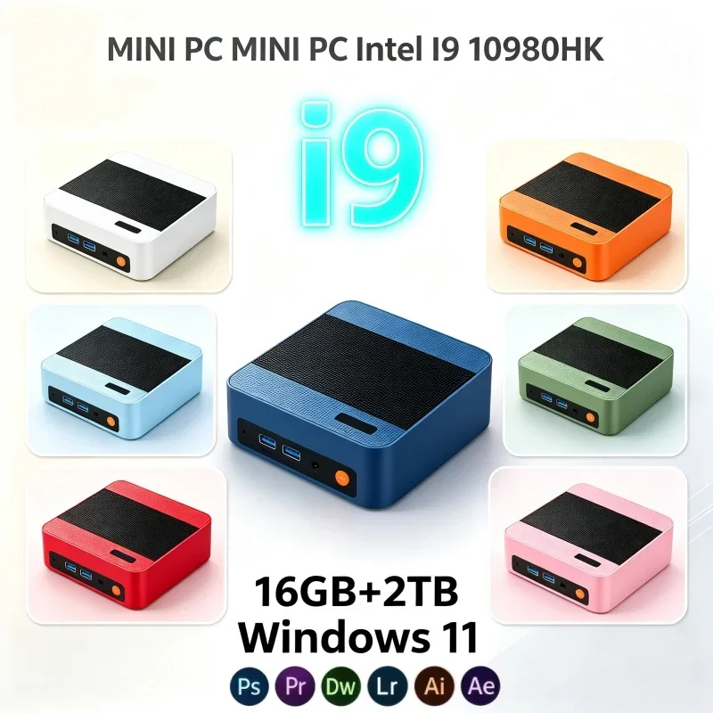 Intel I9-10980HK Mini Gaming Desktop PC Windows 11 16GB DDR4 1TB/2TB SSD WiFi6 Portable Mini Computer Home Office Gaming Mini PC