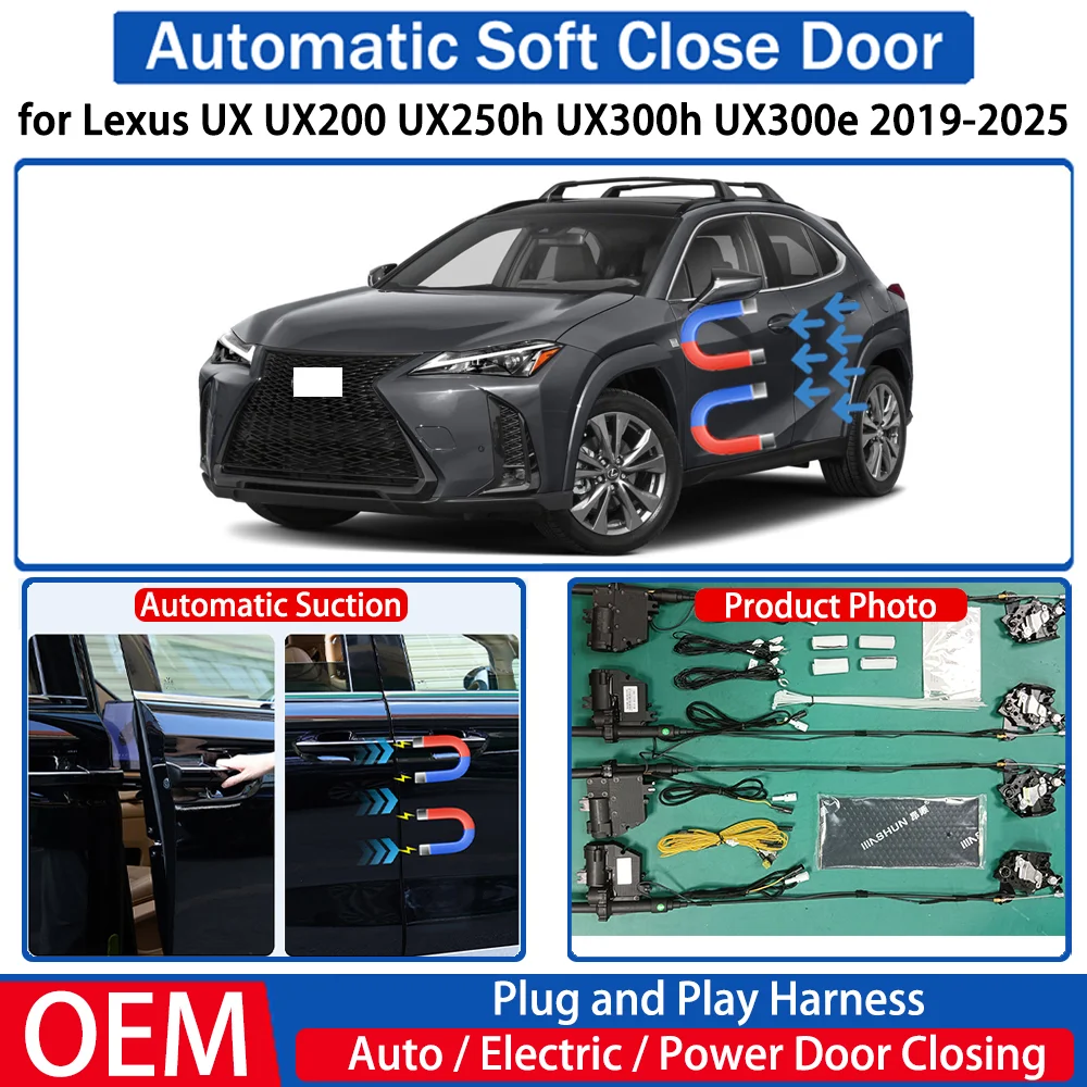 for Lexus UX UX200 UX250h UX300h UX300e 2019-2025 Car Automatic Soft Close Door Electric Suction Kit Auto Power Closing System