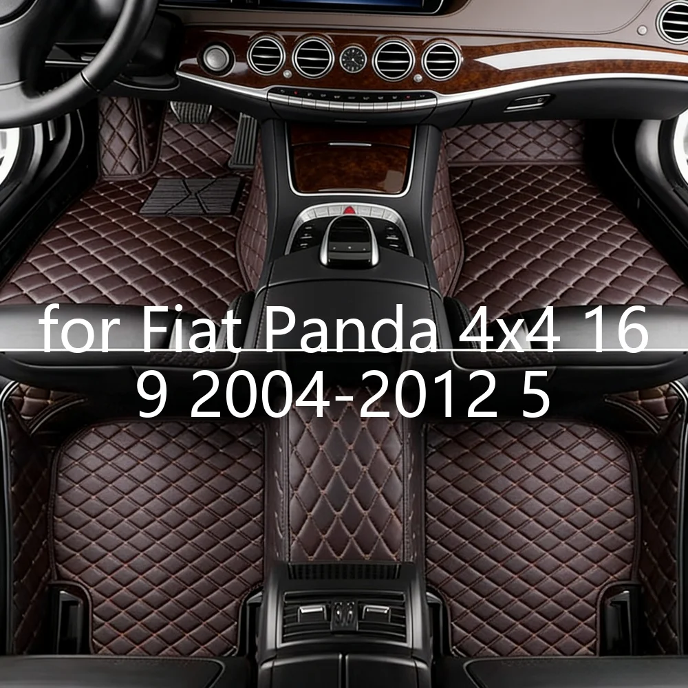 3D-Vollumfassende, maßgefertigte Fußmatten für Fiat Panda 4x4 169 2004-2012, 5-Sitzer, TPE, verschleißfest, wasserdicht, EV-Auto-Innenraum-Fußmatten 2G471