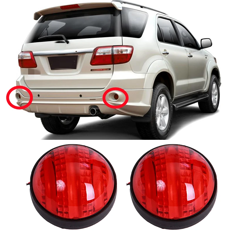 

2pcs Rear Bumper Lamp led Brake light For Toyota Fortuner 2005-2010 Corolla Highlander 2007-2011 Rear Brake Light