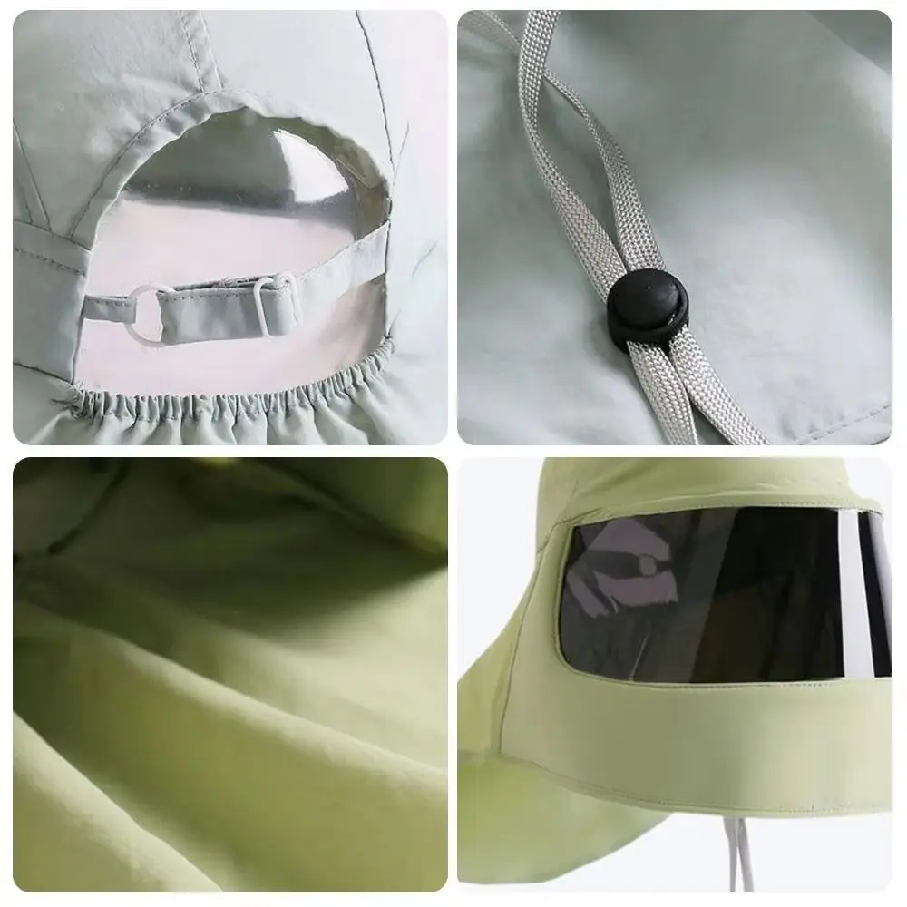 Mirror/Clear Mask Sun Protection Hat Breathable Anti-UV Sun Protection Mask Thin Sunscreen Ice Silk Sunscreen Mask Summer