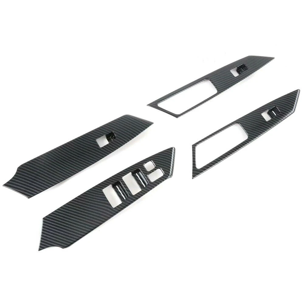 4Pcs Car Glass Lift Switch Panel Door Armrest Lift Modification for Mitsubishi Montero / Pajero Sport 2016-2020