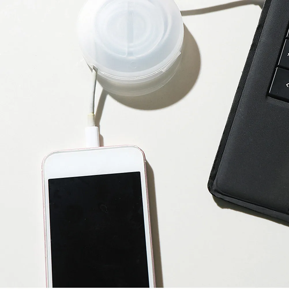 6Pcs Portable Cord Winder Organizer Rotating Design Eco Material Cable Keeper for Earphone USB Data Cords Desk Office Travel Use