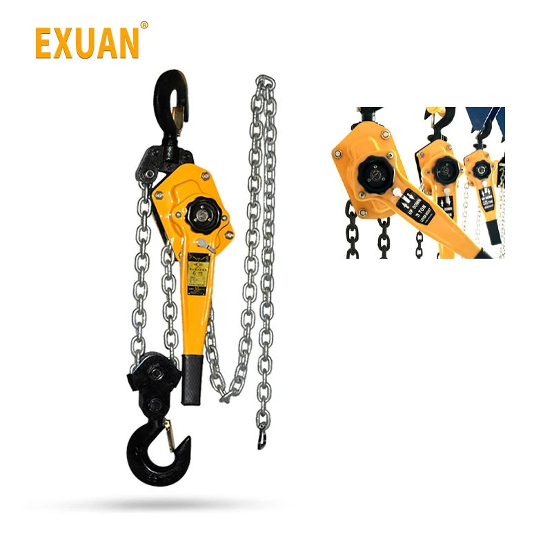 0.75t/1t/1.5t/2t Manual Manganese Steel Hook Wire Manual Traction Hoisting Tool Lever Small Hand Chain Manual traction hoist 3M