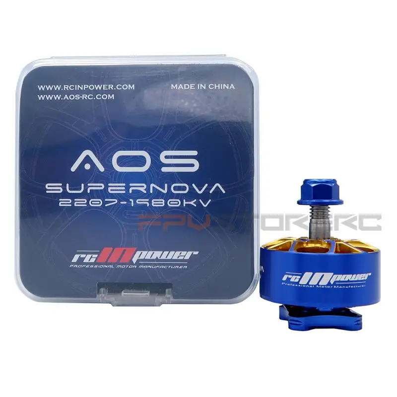 Rcinpower AOS Supernova 2207 1980KV 5-6S FPV Motore Brushless AOS Gear Compatibile con Elica da 5 pollici per Droni da Corsa RC FPV