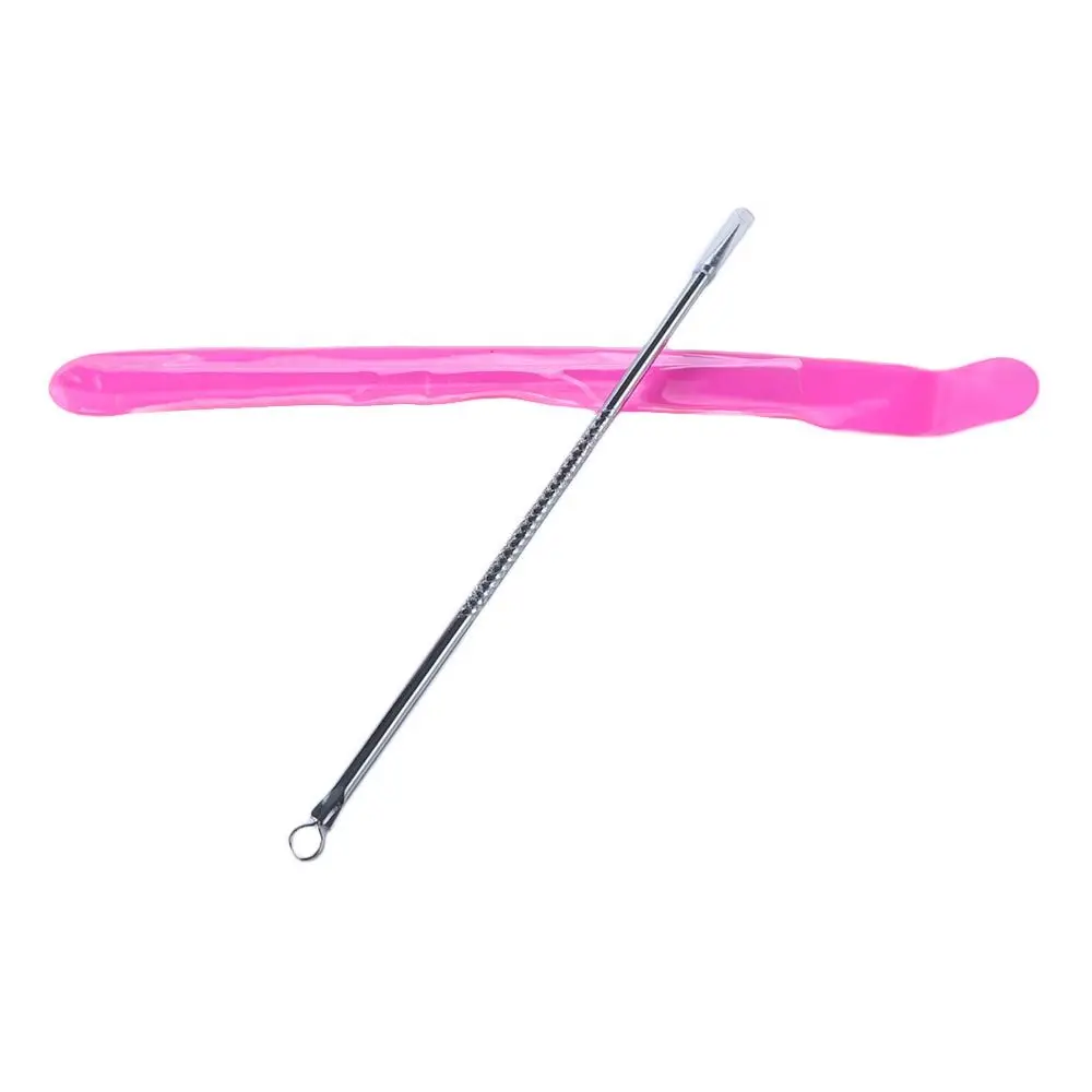 12 cm Edelstahl Gesicht Hautpflege Beauty Tool Pickel Akne Makel Extraktor Comedone Mitesser Entferner